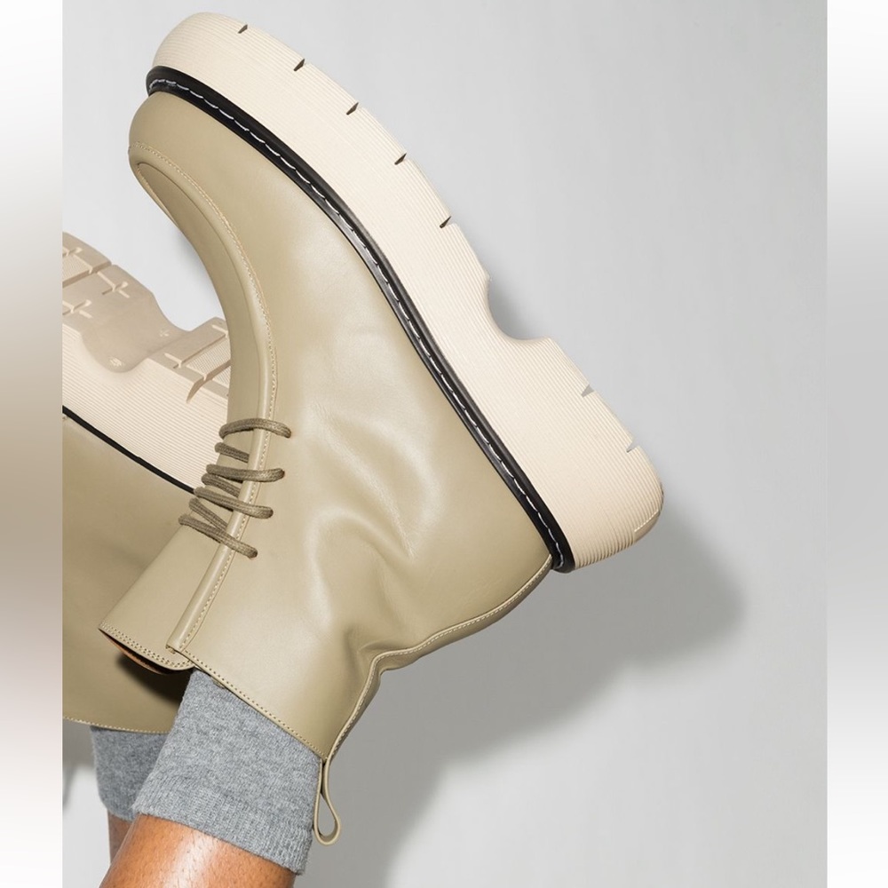 ATP Atelier | Lomello Chunky Boots in Sage Green Leather